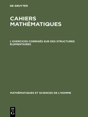 cover image of Exercices corrigés sur des structures élementaires
